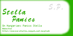 stella panics business card